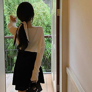 [L2M] Áo khoác len nữ cardigan dệt kim CHOÀNG NGANG LƯNG tay dài che khuyết điểm dễ phối đồ Quảng Châu