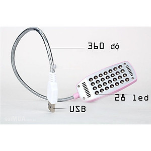 Đèn Led 28 Bóng Uốn Dẻo Siêu Sáng Cắm Cổng Usb Thích Hợp Cho Việc Học Hành Buổi Tối, Đọc Sách, Soi Sáng Khi Cúp Điện
