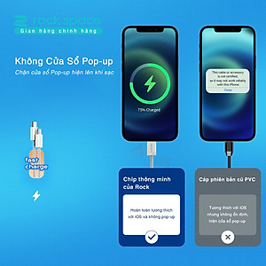 Dây sạc nhanh PD 20W Rockspace Z20 dây dù hàng chính hãng BH 1 năm 