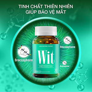 [Hộp 30v] Viên Uống Bổ Mắt WIT Ecogreen Giảm Mỏi Mắt, Tăng Cường Thị Lực Mắt Cho Bé Và Người Lớn