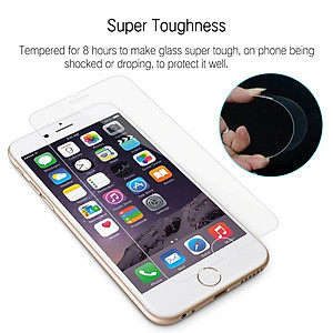 Miếng dán kính cường lực iPhone 7 Plus / 8 Plus hiệu Mercury H+ Pro (Cạnh Vát 2.5D, mỏng 0.2mm, kính thủy tinh ACC, Phủ Nano, chống lóa) - Hàng chính hãng