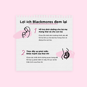 Vitamin Tổng Hợp Cho Bà Bầu và Mẹ Cho Con Bú Blackmores Pregnancy & Breast-Feeding Gold Lọ 60 Viên