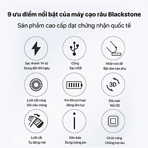 Máy Cạo Râu Enchen BlackStone đầu cắt nổi 3D Đầu Cạo Râu 3 Đầu Dao Cạo - Hàng chính hãng