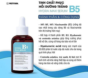 Serum Phục Hồi, Dưỡng Trắng Da Prettyskin Hydra B5 Max Serum 50ml