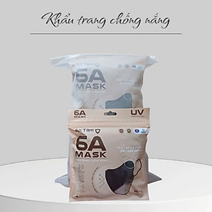[50 Cái 6A] Combo 5 Túi Khẩu Trang Y Tế Kháng Khuẩn Chống Nắng 6A An Tâm -10 Cái/Túi