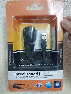 USB sound âm thanh cực chất 7.1- 5HV2 - Dùng cho máy tính, laptop - Hàng chính hãng
