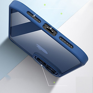 Ốp lưng trong suốt iPhone 12/ 12 Pro/ 12 pro Max Rock Guard Pro viền màu - Hàng chính hãng