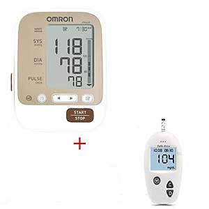 Máy đo huyết áp Omron JPN600 + Tặng máy đo đường huyết Safe-Accu