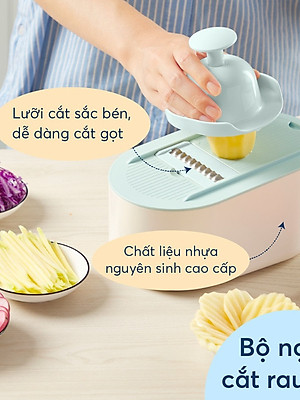 Bộ Nạo Cắt Rau Củ Quả Đa Năng YOKO Có Nhiều Lưỡi Thay Thế - Hàng chính hãng Inochi ( Tặng kèm khăn lau PaKaSa) 