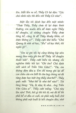 Sách Giáo Sư Trần Văn Giàu - Nghe Thầy Kể Chuyện
