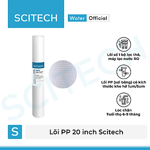Lõi PP 20 inch 5 micron - Lõi số 1 máy lọc nước RO, bộ lọc thô - Hàng chính hãng