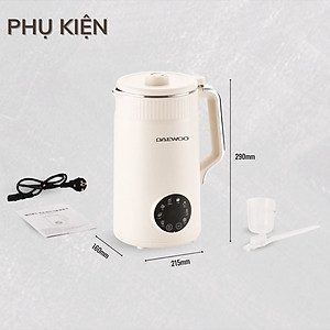 Máy Làm Sữa Hạt Daewoo 1.2L DWSM-1512, tặng Cẩm Nang 50 Công Thức - Máy Xay Nấu Đa Năng - Hàng chính hãng