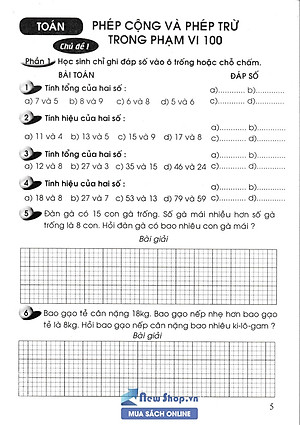 Vở Ôn Tập Hè Toán - Tiếng Việt Lớp 2 (Biên Soạn Theo Chương Trình Mới) 
