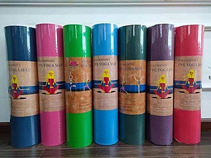 Thảm Tập Yoga Định Tuyến và loại trơn TPE Chống Trượt 6mm và 8mm