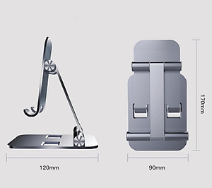 Giá đỡ điện thoại hợp kim nhôm AT-1 gấp gọn tiện dụng - hàng chính hãng