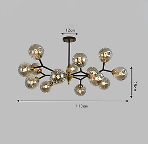 Đèn chùm TACOR kiểu dáng hiện đại 15 tay trang trí nội thất sang trọng [ẢNH VIDEO THẬT 100%]