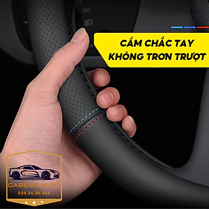 Bọc vô lăng ô tô da Nappa cao cấp sang trọng thoáng khí cầm chắc tay thiết kế phù hợp với các loại xe - Hàng Nhập Khẩu