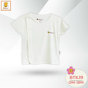 Áo sơ sinh cài lệch tay ngắn vải visco siêu mềm mại cho bé