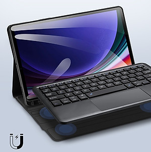 Bao Da Kèm Bàn Phím Chính Hãng Cho Samsung Galaxy Tab S10 FE, S10 FE Plus, S10 Plus – Bàn Phím Bluetooth Chính Hãng Dux Ducis Thiết Kế Mỏng Nhẹ, Tích Hợp Giá Đỡ, Có ngăn đựng bút - Hàng chính hãng