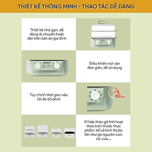 Nồi Hấp Đa Năng BlueStone MPB-7235 15 Lít 1500W - Hàng Chính Hãng