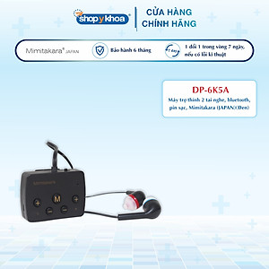 Máy trợ thính 2 tai nghe, bluetooth, pin sạc, Mimitakara (JAPAN) DP-6K5A (Đen)