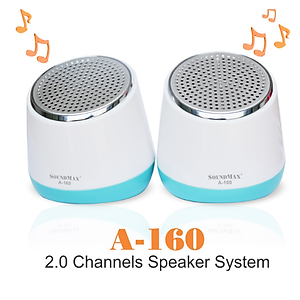 Loa Vi Tính SoundMax A160 2.0 6W (RMS) - Hàng Chính Hãng