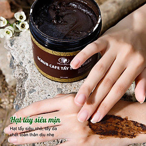 Scrub café tẩy toàn thân, trắng da, sạch mụn, đánh bay thâm rạn Wonmom 500g