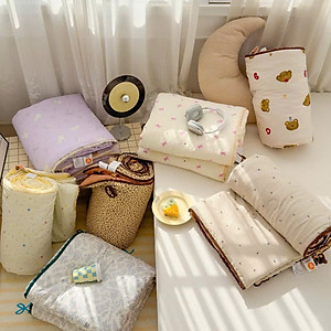 Chăn Đũi ICY Mới, Viền Ren Cao Cấp, Mềm Mịn, Mát Lạnh Cho Mùa Hè (2mx2m2) - HÀNG CHÍNH HÃNG MINIIN