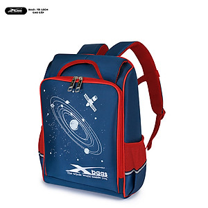 Balo Chống Gù Siêu Nhẹ Cho Bé Tiểu Học Xbags Universe XB3102 Cao Cấp,  Nhiều Ngăn Tiện Dụng, Màu Xanh Phối Đỏ Cá Tính!