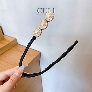 Kẹp búi tóc, kẹp quấn tóc dẻo củ tỏi đa năng, kẹp tóc đính hoa - ngọc hot trend style Hàn Quốc cho nữ - Culi.accessories