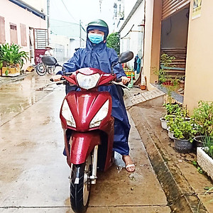 Áo Mưa Kín Hông Không Xẻ Tà, Áo Mưa Bít Vải Dù Cao Cấp Siêu Dày,  Màu Sắc Cá Tính Cho Nam Và Nữ