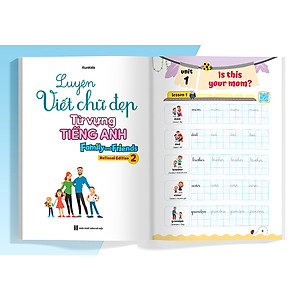 Sách Luyện viết chữ đẹp từ vựng Tiếng Anh Family and Friends - National Edition 2