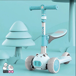 Xe trượt chòi chân Scooter Umoo cho bé 1-5 tuổi nâng hạ độ cao, bánh xe có đèn phát sáng