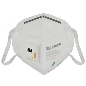 Khẩu trang chống bụi mịn PM2.5 và kháng khuẩn có van thở đạt chuẩn KN95 3M 9501V+ - có van 1 chiều, dễ thở, bảo vệ hô hấp
