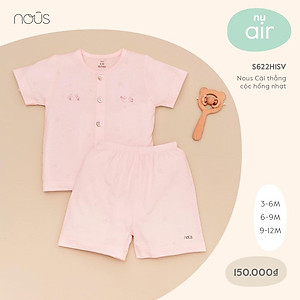 Bộ Quần Áo Cộc Cài Thẳng Nous - Chất Liệu Nu Petit Bé Gái - Bé Trai (Size từ 3-6 Tháng Đến 9-12 Tháng)