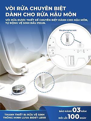 Vòi xịt vệ sinh thông minh LUVA BIDET LB101/LB201 xuất Hàn Quốc, BH 3 năm