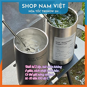 Ly Giữ Nhiệt Phong Cách Trẻ Trung, Chất Liệu Inox304, Giữ Nóng Lạnh, Kèm Ống Hút - Chính Hãng NAVIVU