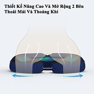Đệm Ngồi Lót Ghế Chống Trĩ KUNBE, Chất Liệu Cao Su Non Kê Mông Cho Người Đau Xương Cụt Giúp Ổn Định Cột Sống Chống Ê Mỏi