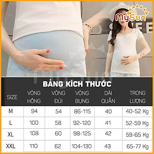 Quần short đùi lưng thun ống rộng dành cho bà bầu mặc mát mùa hè MySun