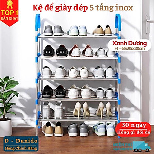 Kệ để giày dép 05 tầng hợp kim nhôm - Giá để giày dép 05 tầng - Kệ để đồ, kệ sách loại gấp gọn cao cấp D Danido