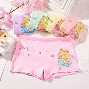 Quần chip trẻ em kháng khuẩn Quần lót boxer bé gái 5 đến 10 tuổi quần sịp cotton cao cấp nhập khẩu giao mẫu ngẫu nhiên
