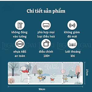 Tấm Chắn Gió Máy Lạnh, Chống Gió Điều Hòa Chuyển Hướng Gió Trực Tiếp Ngăn Bệnh Hô Hấp An Toàn Cho Trẻ Em Mẹ Bầu Legaxi