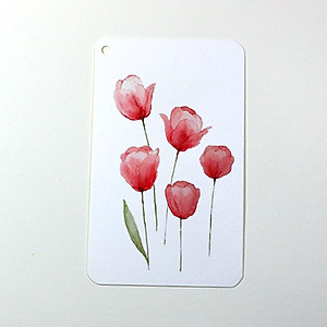 Giấy vẽ màu nước postcard (8 x 13) cm lên màu đẹp không cong, giấy màu trắng kem, 40 tờ giấy dày 280gsm AT788 Green Art - Hàng chính hãng