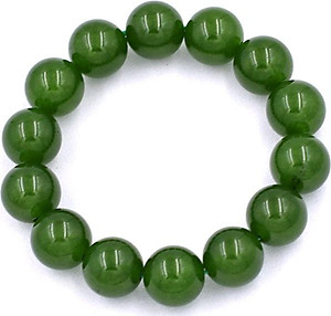 Vòng chuỗi đeo tay thạch anh xanh rêu 14 ly - Chuỗi hạt đeo tay đá phong thủy