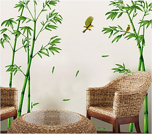 Decal dán tường kết hợp Bụi Tre - Cửa Sổ AM9104-AY823 [ Size Lớn ] 
