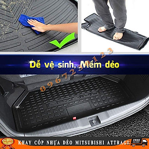 Lót Cốp Nhựa Xe Mitsubishi Attrage 2016-2021 Nhựa TPO Cao Cấp Không Mùi