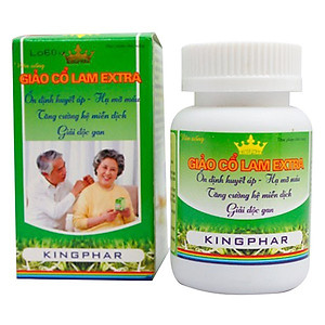 ￼Viên uống Giảo cổ lam  extra Kingphar - Lọ 60 viên -Viên Uống Bổ Gan, Hạ Mỡ Máu, Ổn Định Huyết Áp