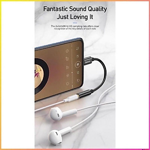 Baseus L54 Jack chuyển tai nghe chân TYPE-C sang chân 3.5mm - hỗ trợ đàm thoại - Hàng CHính Hãng