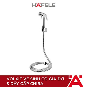 Vòi xịt vệ sinh có giá đỡ và dây cấp Chiba Hafele 589.34.920 (Hàng chính hãng)