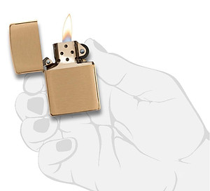 Bật Lửa Zippo Armor Brushed Brass 168